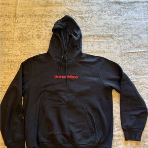 The North Face Black Hoodie with Red Logo